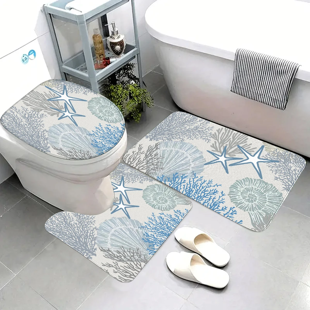 New non-slip absorbent soft toilet three-piece set (optional single or one size)