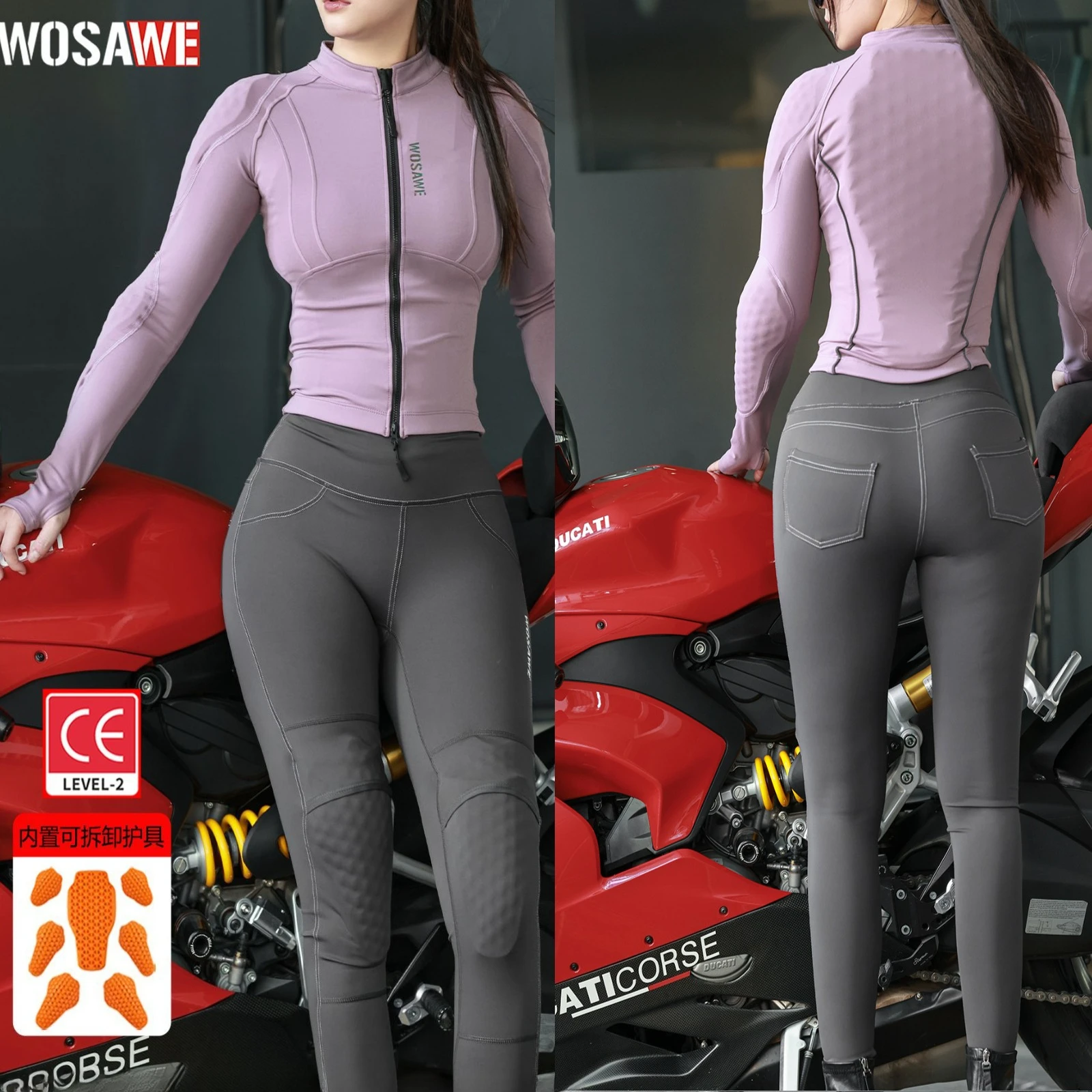 

Original Motorcycle Jacket Armor Motocross Riding Clothing Summer Breathable Motorbike Jacket Women Slim Moto Racing Jacket