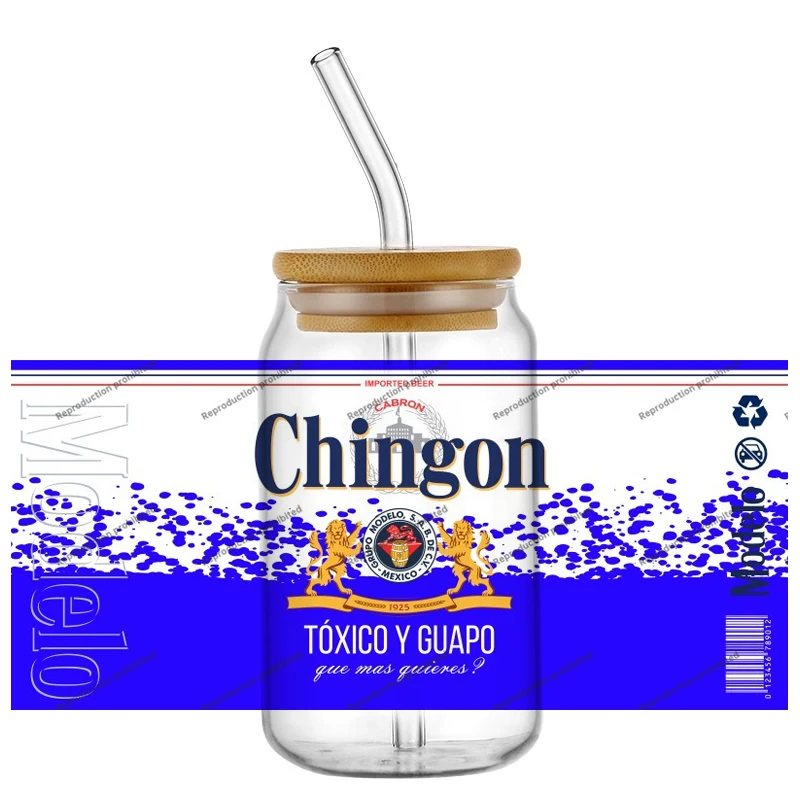 Наклейки Funko Delicious Beer Design Series: легко снимаемые водонепроницаемые для самостоятельного изготовления 3D-переводные УФ-наклейки УФ-ДТФ-стикеры УФ-ДТФ-пленки стаканов 16 унций