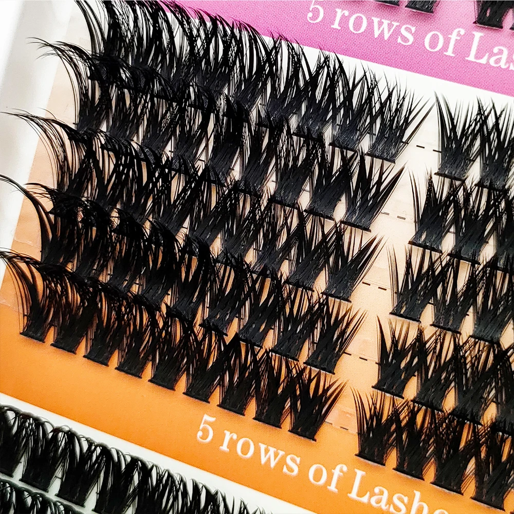 15-Line Soft Segmented Eyelashes C/D DIY Mixed Thick Natural Looking Eyelashes for Volume Makeup