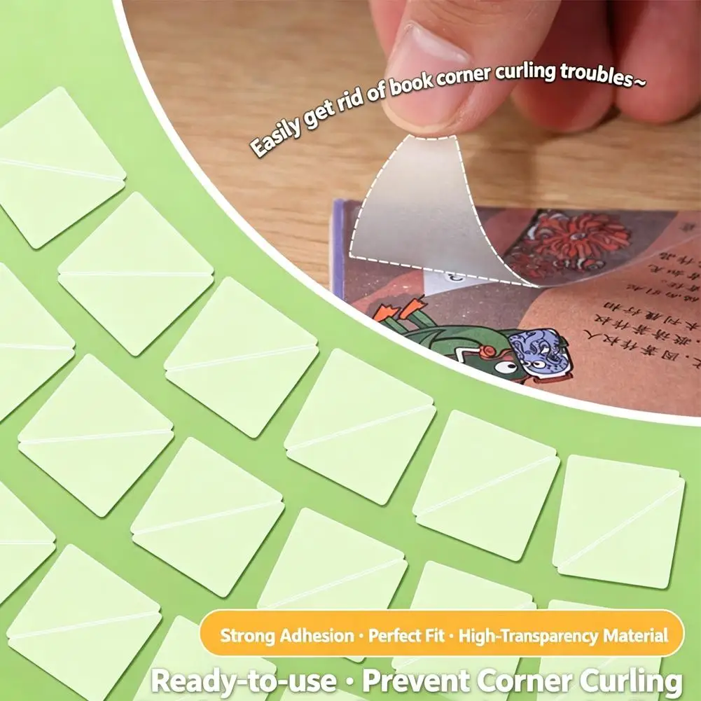 Anti-Curl Book Stickers Strong Adhesion For Secure Fit Thickened Design To Prevent Corner Curling High Transparency No Cutting