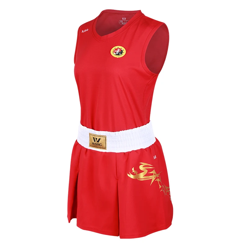 Lightweight Comfortable IWUF Approved Skirt-style Women Martial Arts Wushu Sanda Uniform