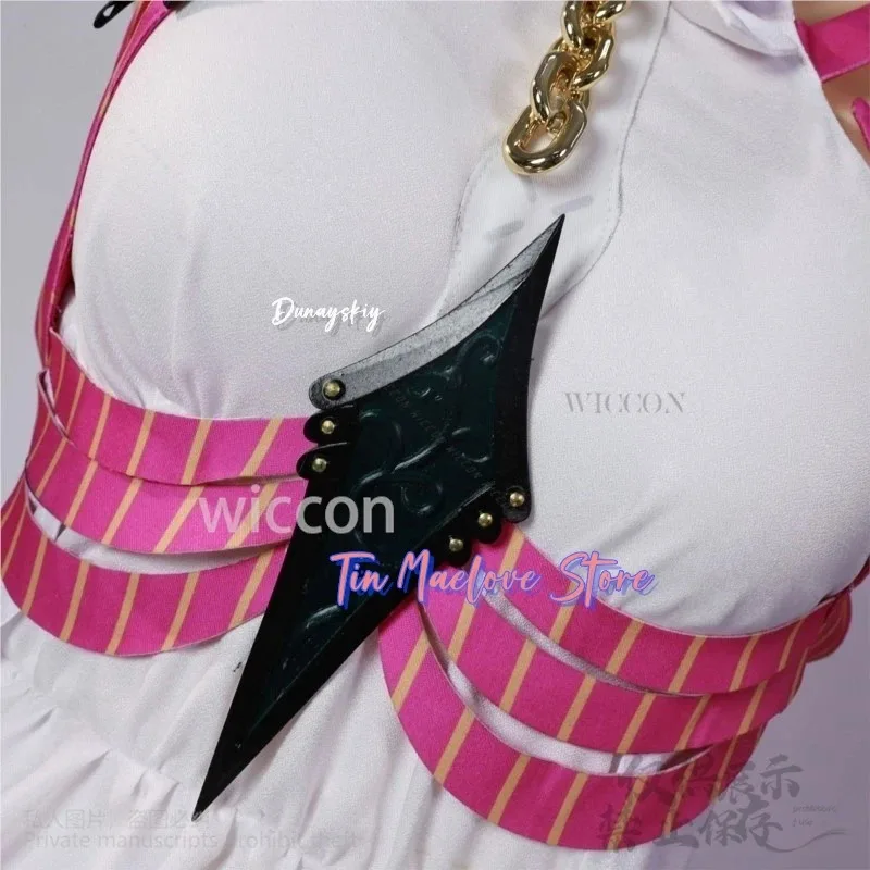 

a7d@Carlotta Cosplay Anime Game Wuthering Waves Costume Lovely Sexy Dress Lolita Earring Headwear Wig For Halloween Girls Custom