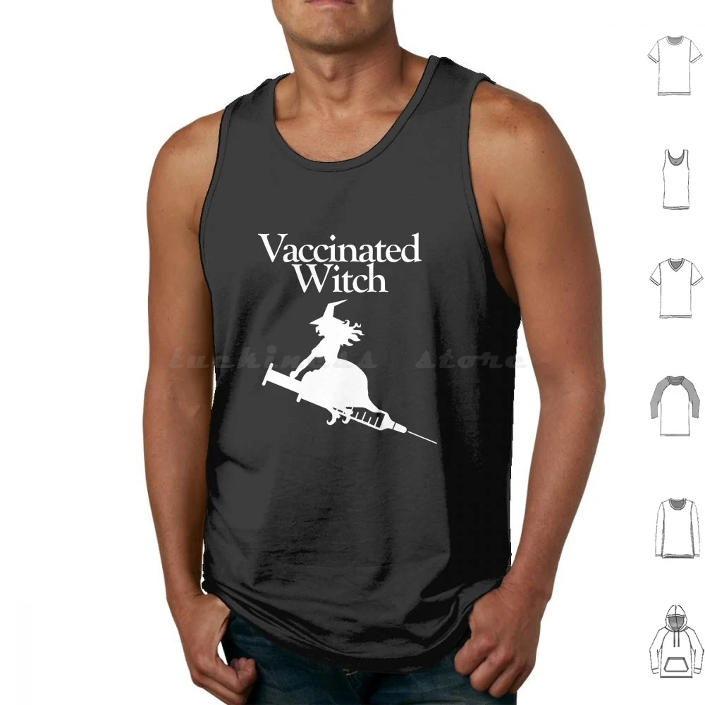 Vaccinated Witch Tank Tops Print Cotton Vaccinated Witches Vaccinated Witch Vaccine Witch Vaccine Pfizer Pfizer Girl