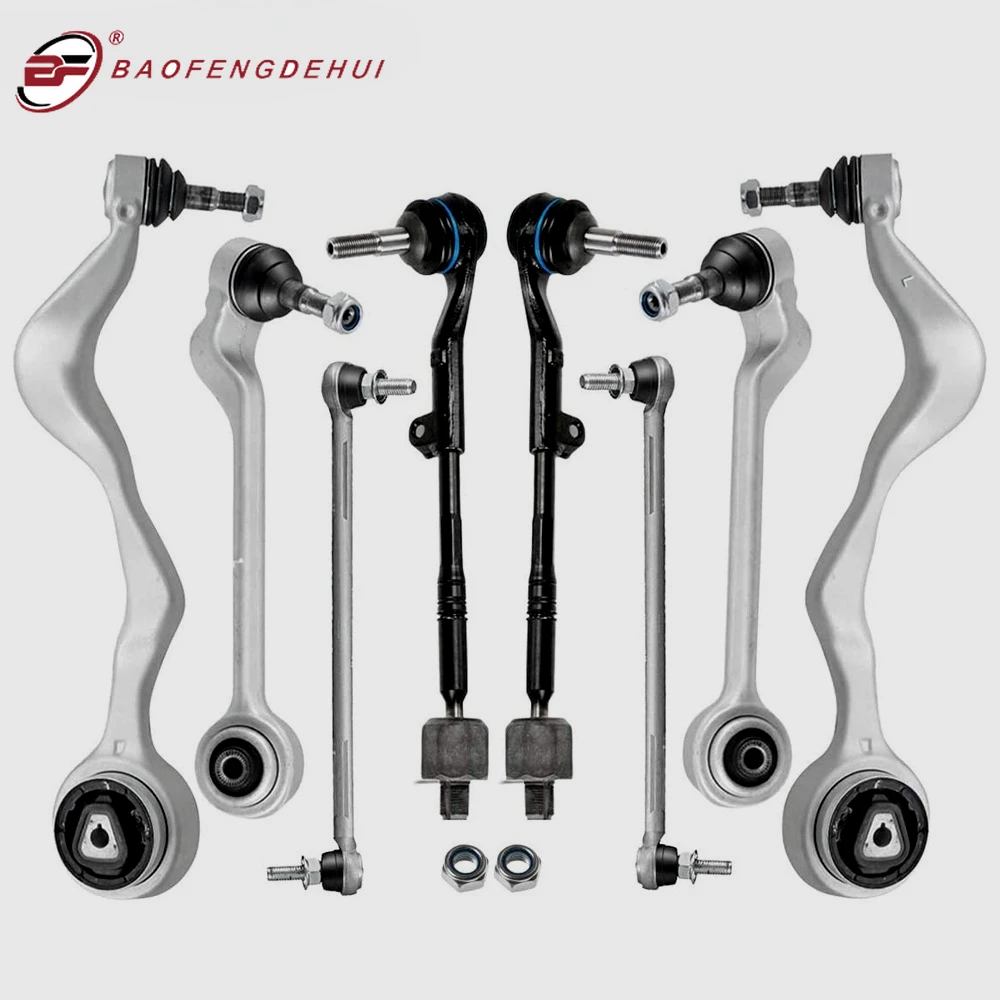 8PCS Front Control Arm Kit For BMW 3 Series E90 E91 E92 31126769798 31126769797 31126763700 Ball Joint Stabilizer Link Tie Rod