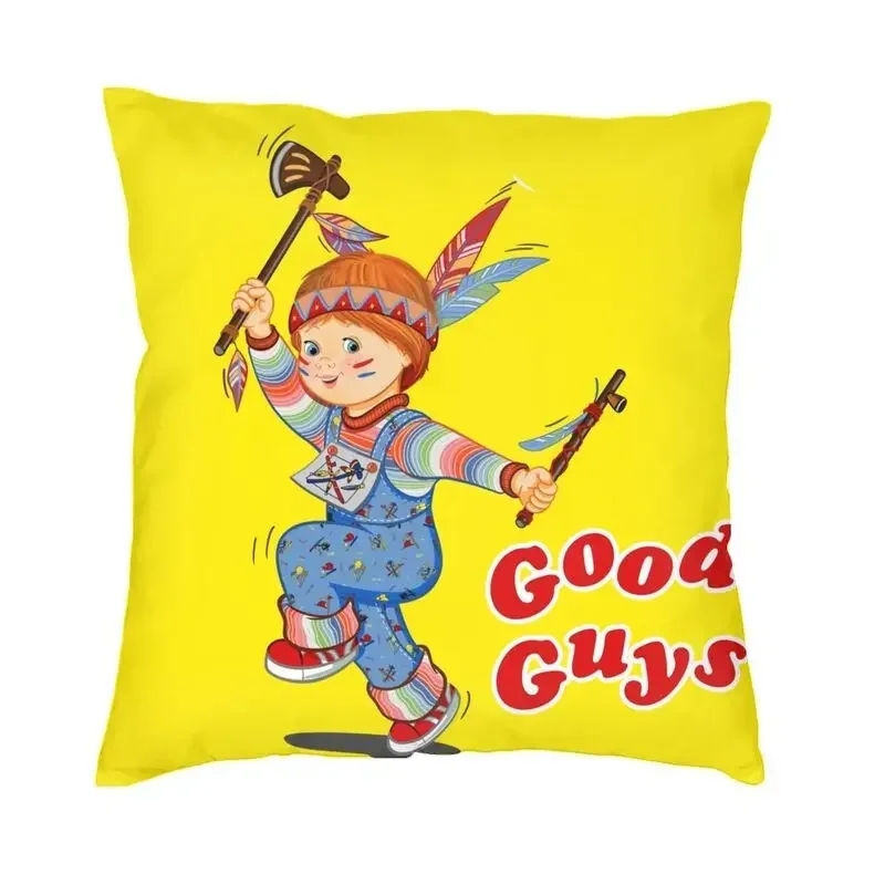 Good Guys Carpenter Cushion Cover Sofa Living Room Cartoon Child\'s Play Chucky Doll Square Pillow Cover 45x45cm