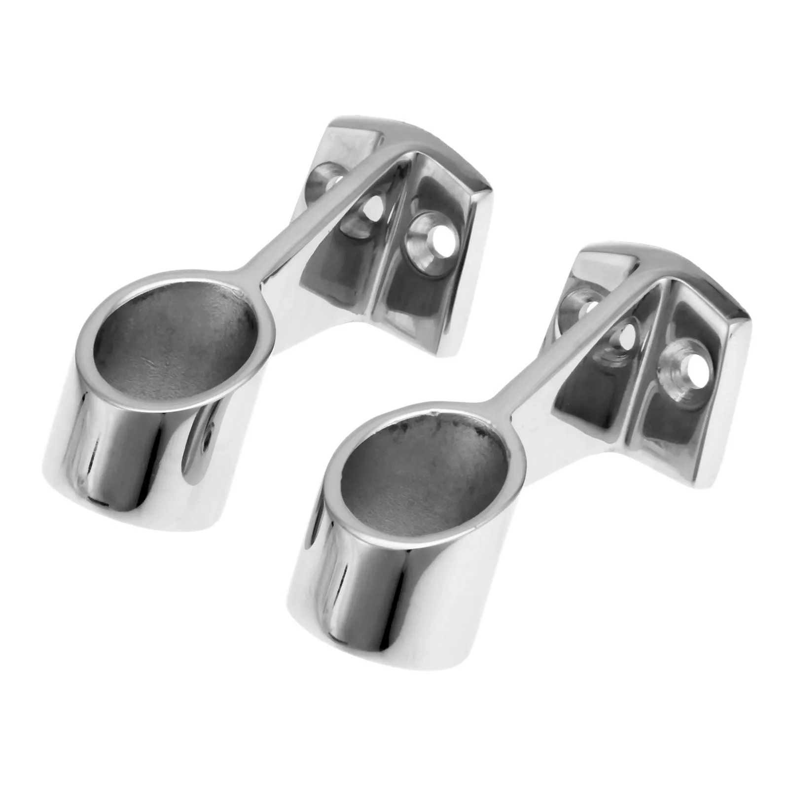 2Pcs Marine 316 Stainless Steel Boat Yacht Hand Rail Fitting Forward Stanchion For Tube Pipe 7/8