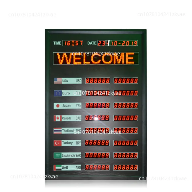 

Professional exchange rate sign for bank Customization exchange currency rate screen Indoor digital exchange rate display sign