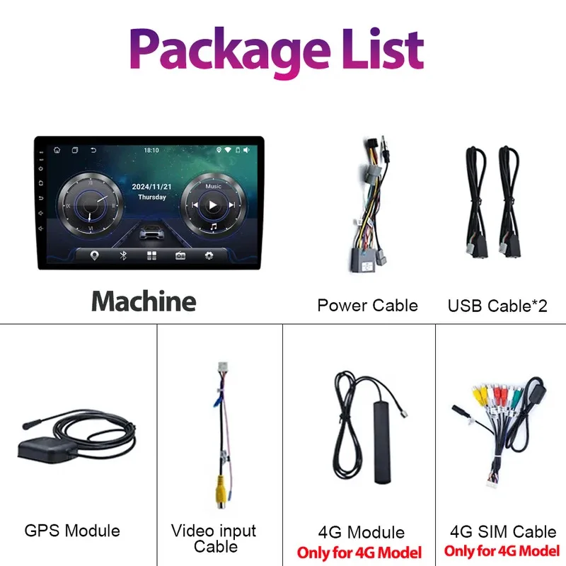 Android 15 Car Radio Carplay Android Auto 9 10 Inch Universal Multimedia Player GPS Navi Autoradio Wifi 8 Core Stereo 4G