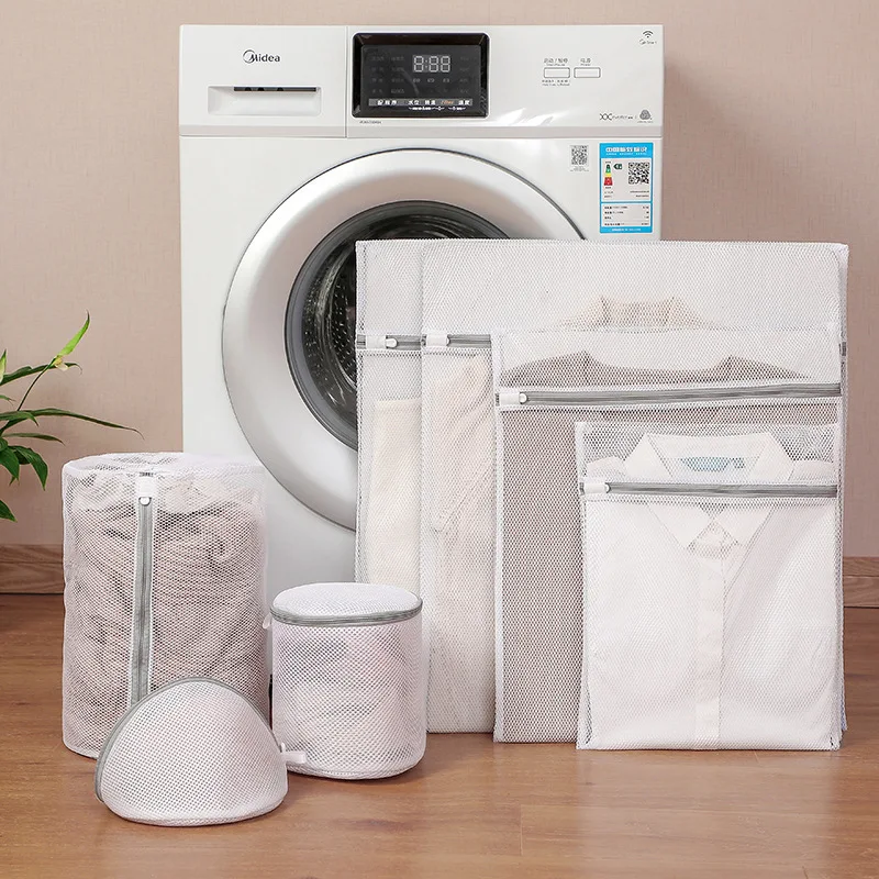 Wäschebeutel aus Wabenstruktur, grobes Netz, verformungsresistent, mit Reißverschluss, für empfindliche Kleidungsstücke, BHs, Socken, Waschmaschine und Reisen – Detail 1