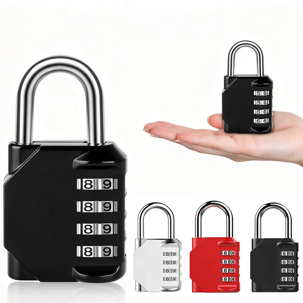 1pc Combination Lock Resettable 4 Digit Padlock with Combination Waterproof and Heavy Duty Combination Padlock Outdoor