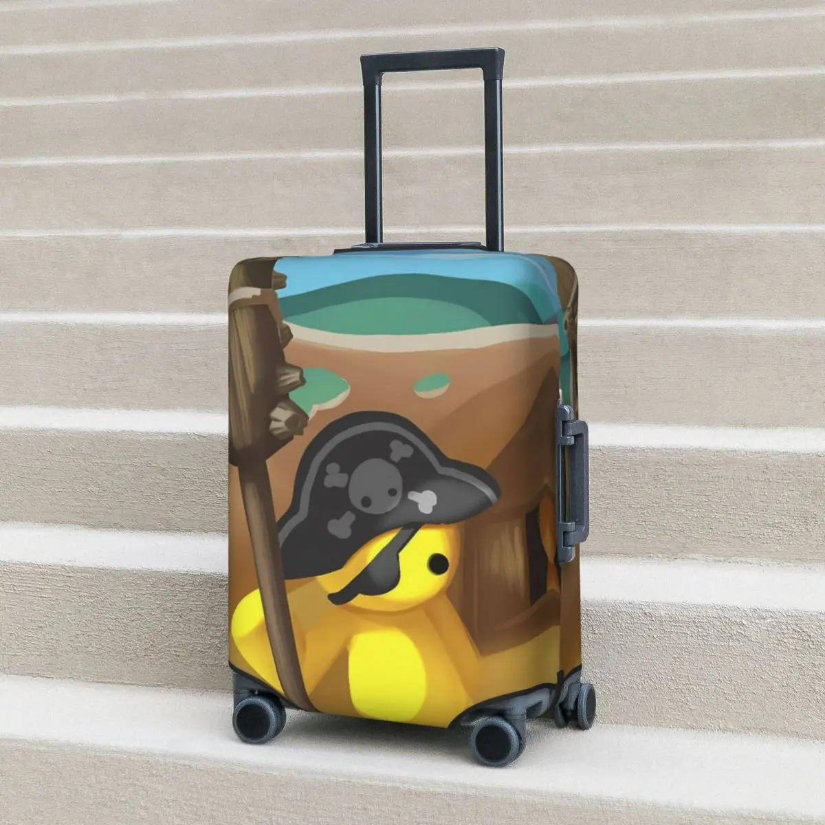 Wobbly Life Game Suitcase Cover Flight Elastic Luggage Supplies Cruise Trip Protector