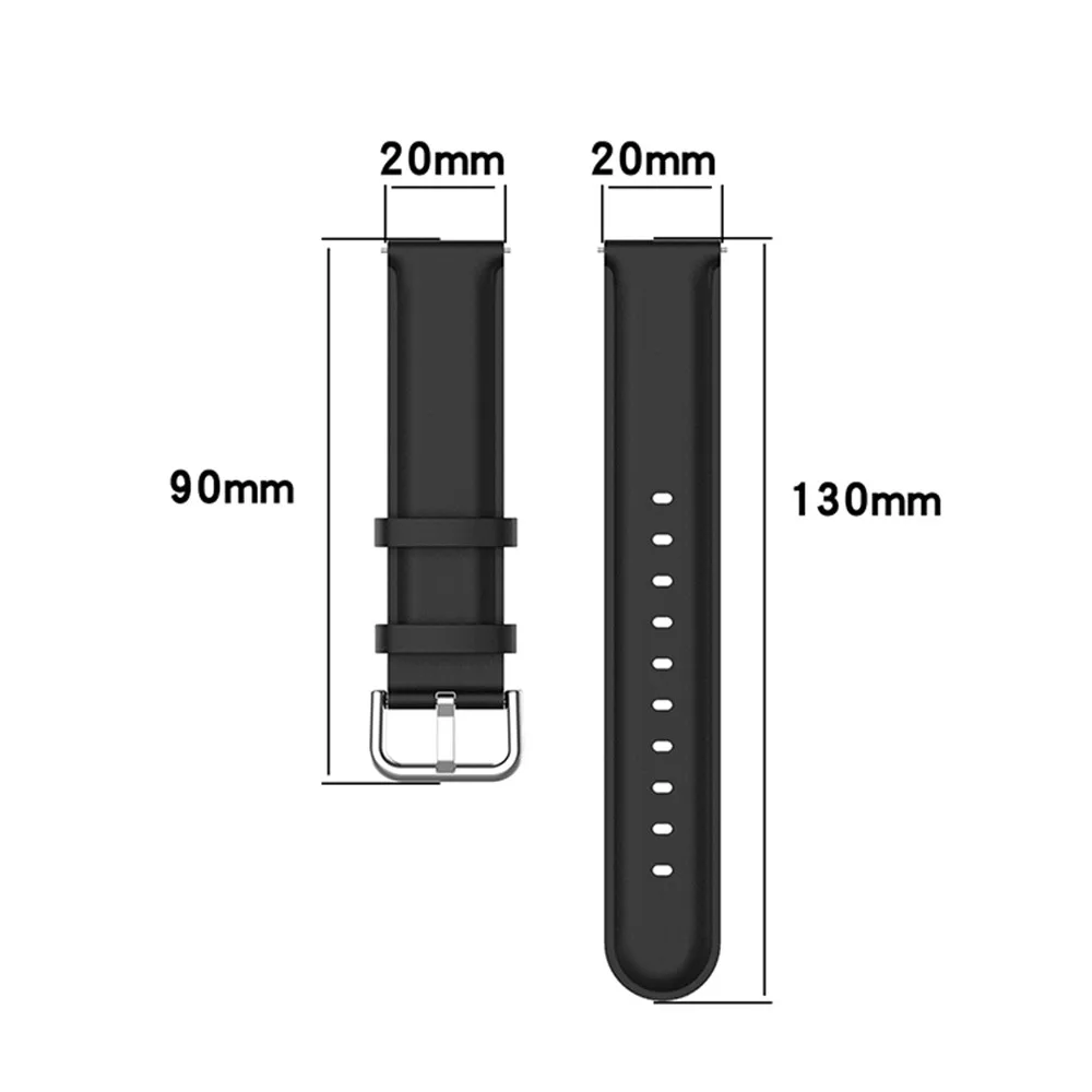 20mm Leather Strap Watch Band for Samsung Galaxy Watch3 41mm Bracelet Watchband for Huawei Watch GT2 42mm Smartwatch Wristband