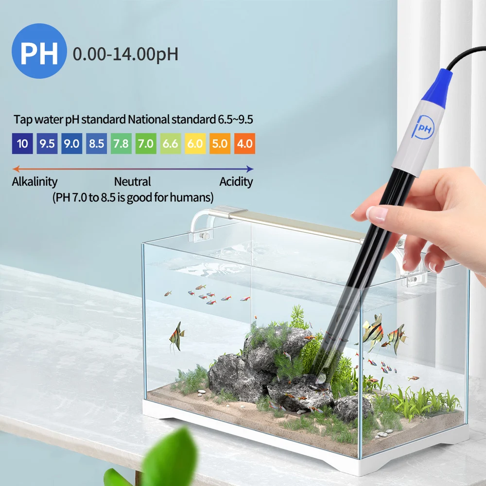 Imagem -04 - Eletrodo Sensor de Substituição Sonda Aquarium Hidropônico Laboratório Eletrodo ph Medidor Bnc q9 Conector 1m Fio ph