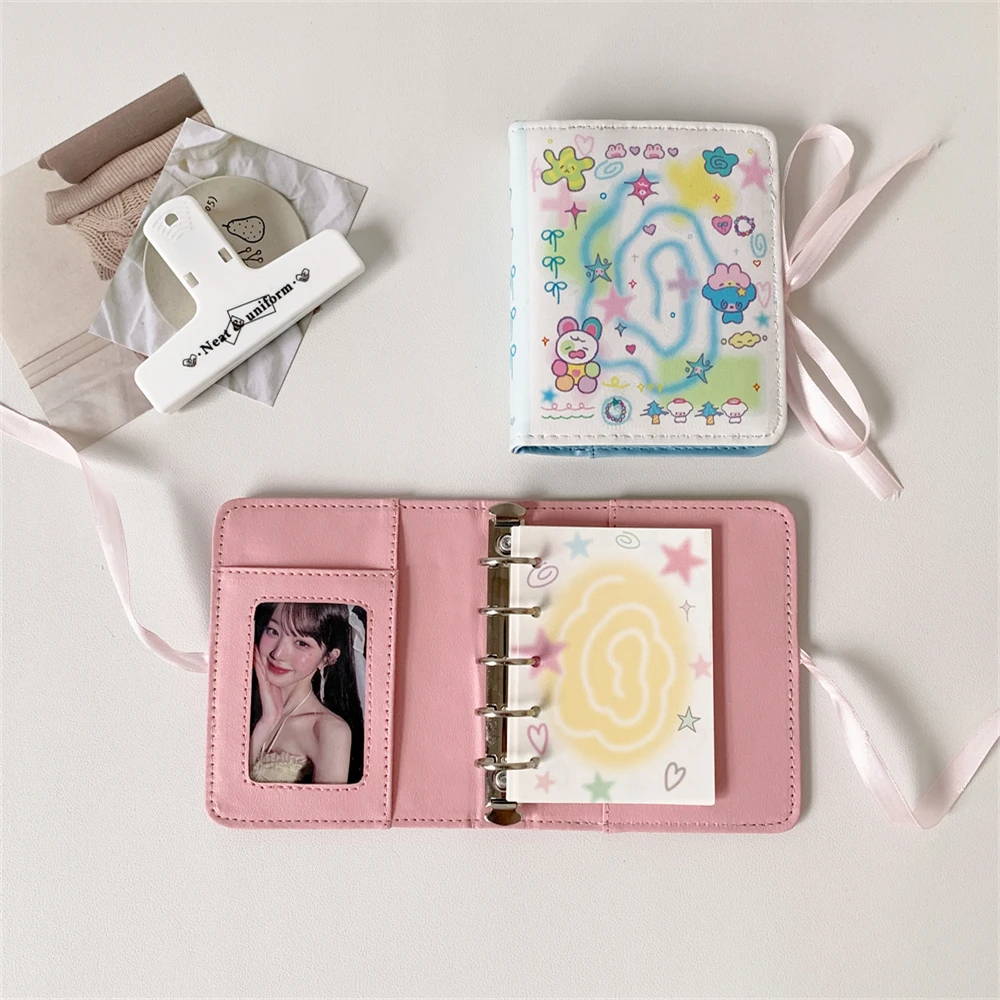 INS Style Mini M5 Looseleaf Notebook Kawaii Girl Style Diary Portable Account Book Error Correction Book Girl Goo Sticker Book