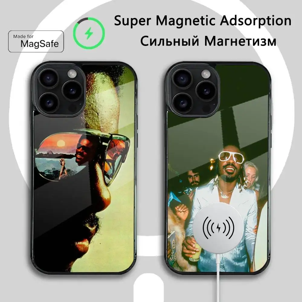 

S-Stevie Singer Wonder Phone Case For iPhone 16 15 14 13 12 11 Plus,Pro,Max Mini Magsafe Magnetic Wireless Charging