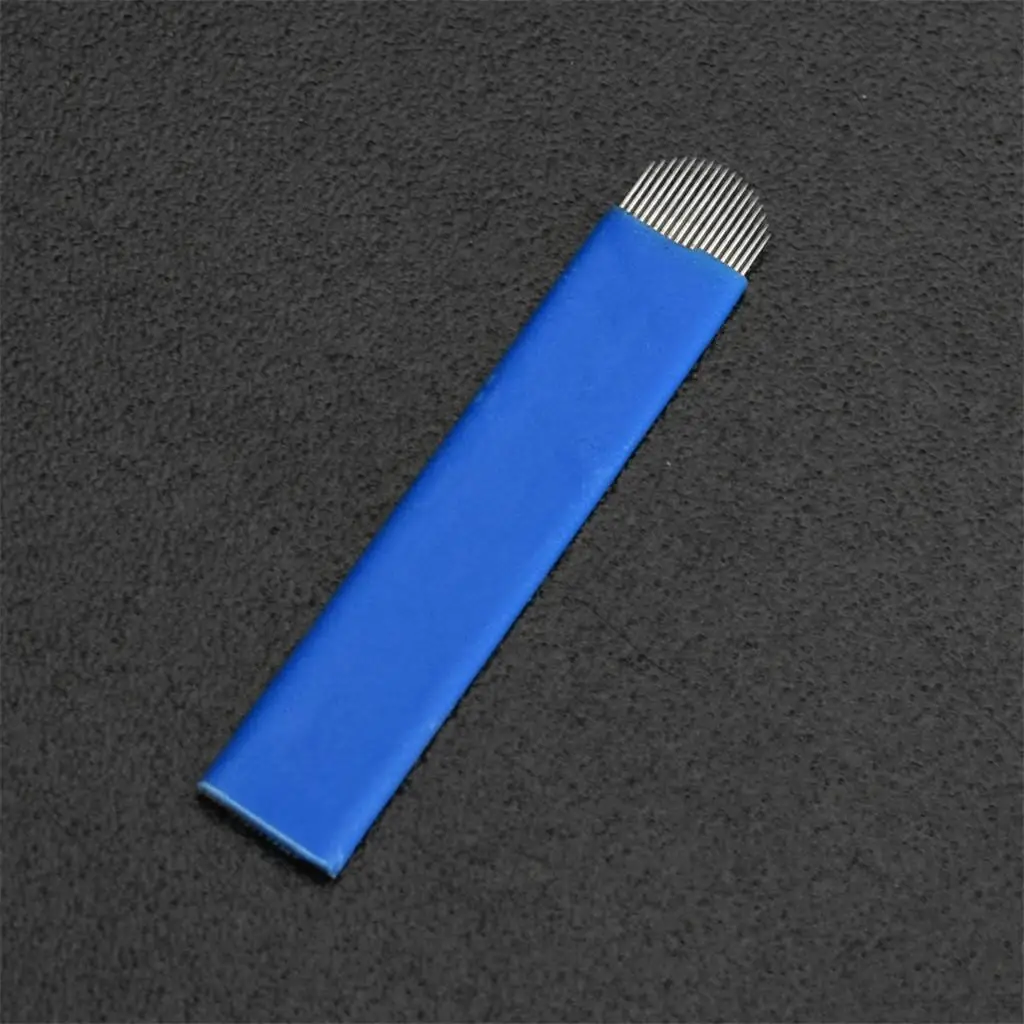 

Sloped Metal Microblading 18 Pin U Eyebrow Embroidery Disposable Blades for Eyebrow Tattoo Hand Carved