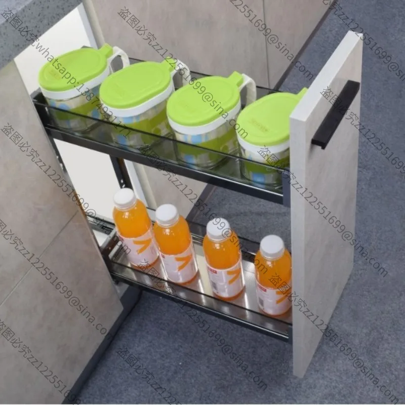

Suitable for Stainless Steel Pull Basket,High-quality Simple Floor Cabinet Multi-functional Pull Basket,with Damping BufferGuide