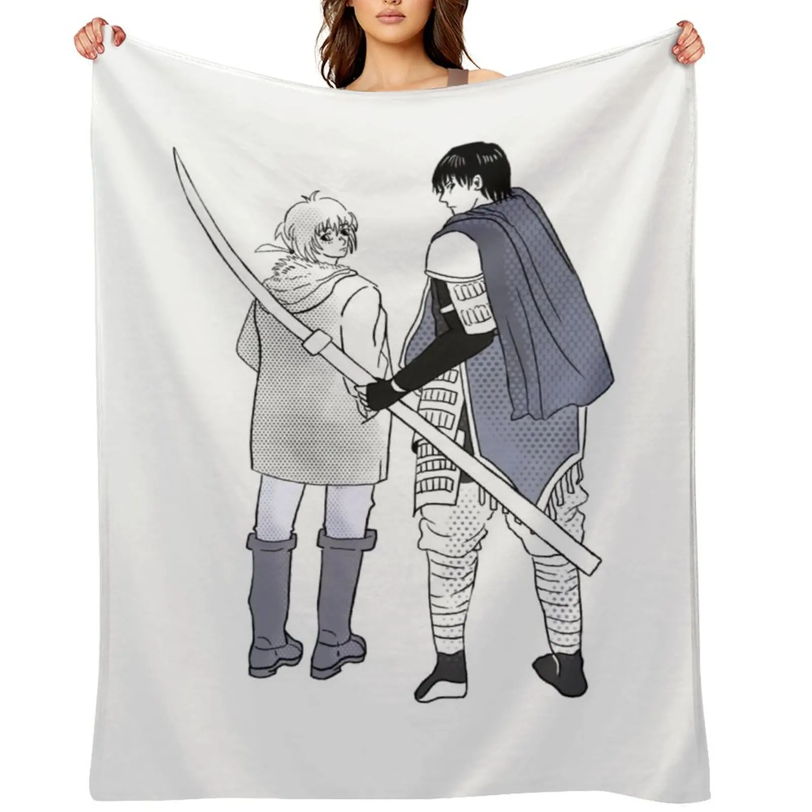 

Kahaku x Fushi Throw Blanket Hair Giant Sofa Blankets For Sofas anime Blankets