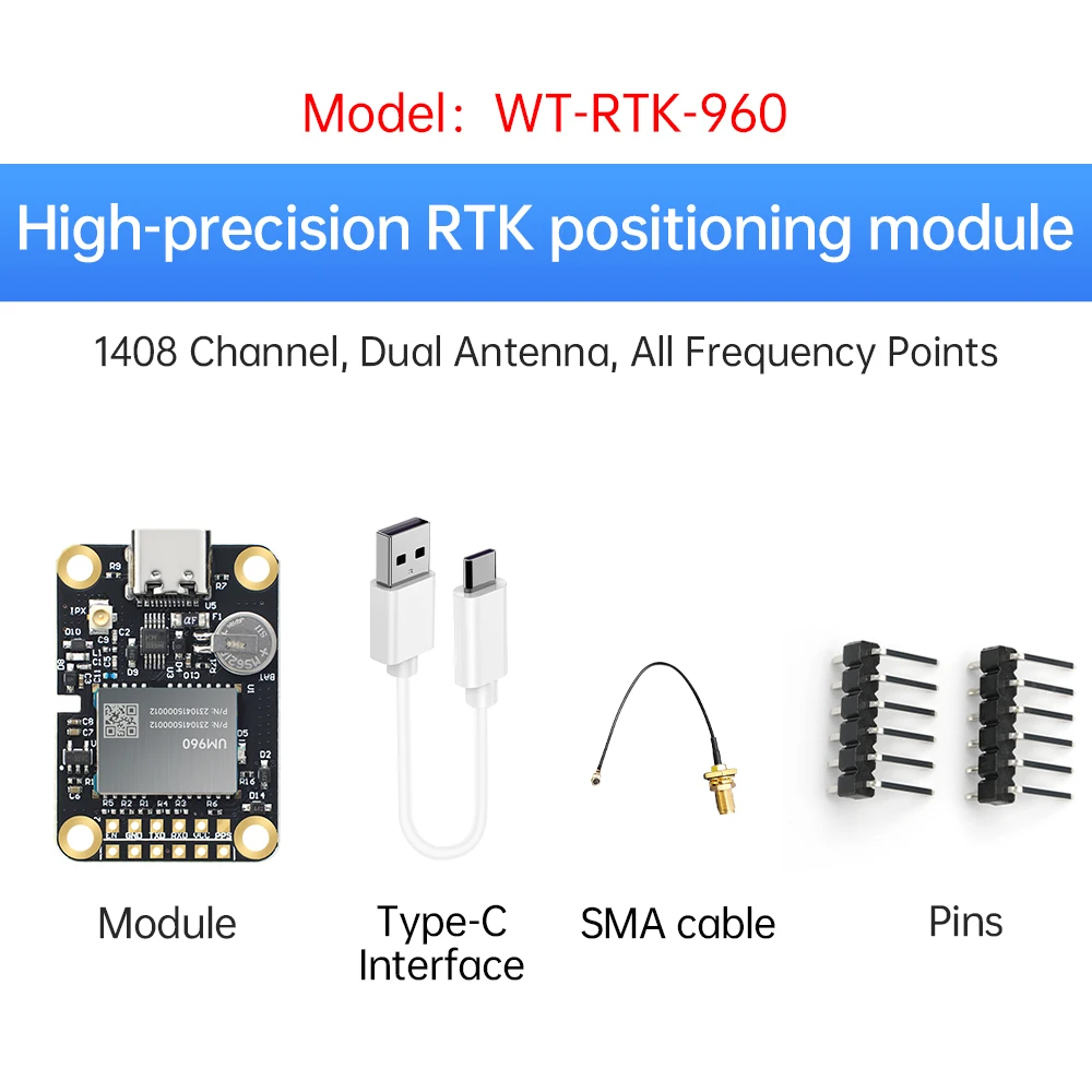 WITMOTION RTK-M20 Volledige sterrenbeeld Volledige frequentie Extra compact Anti-jamming, eerste fixtijd: ≤30s GNSS GPS