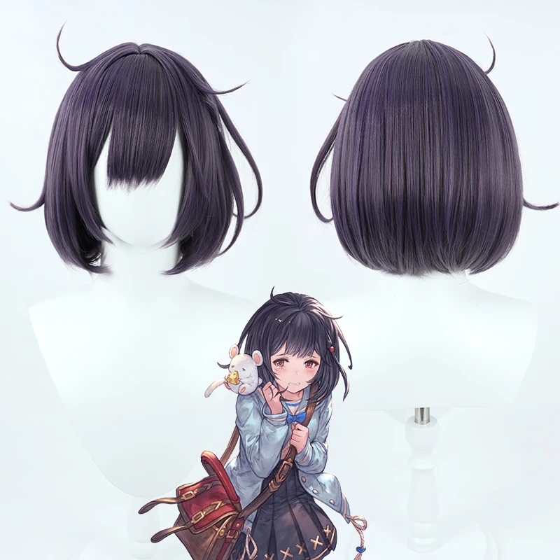 Granblue Fantasy Vikala شعر مستعار تأثيري أنيمي لعبة لعب الأدوار حفلة الهالوين شعر مستعار اصطناعي