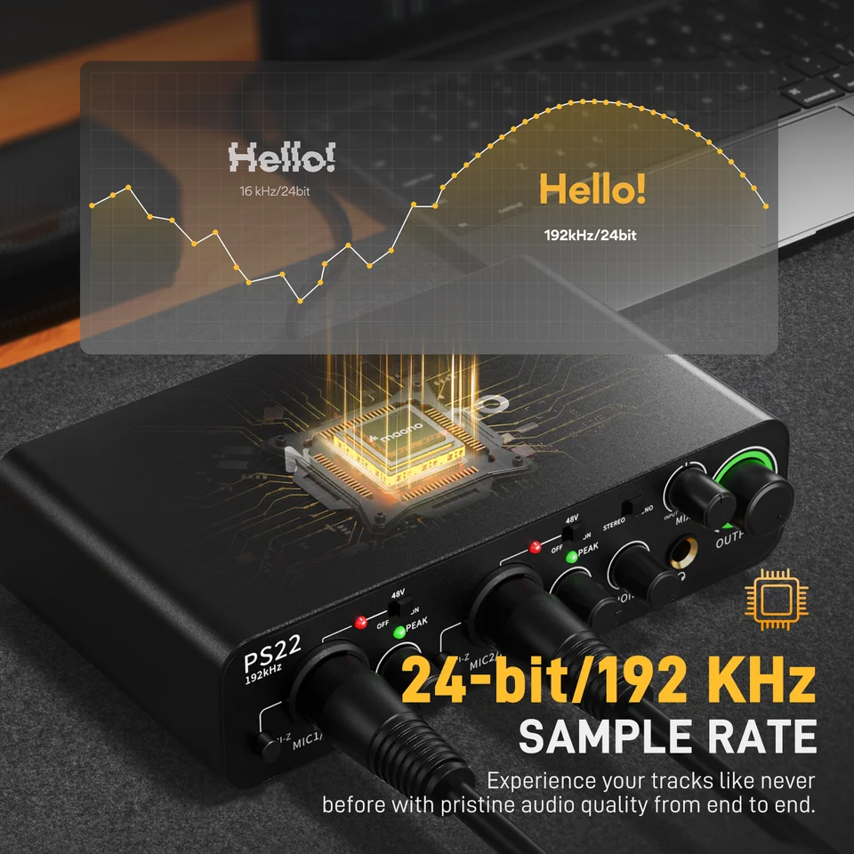 MAONO PS22 USBオーディオインターフェース 24bit/192kHz