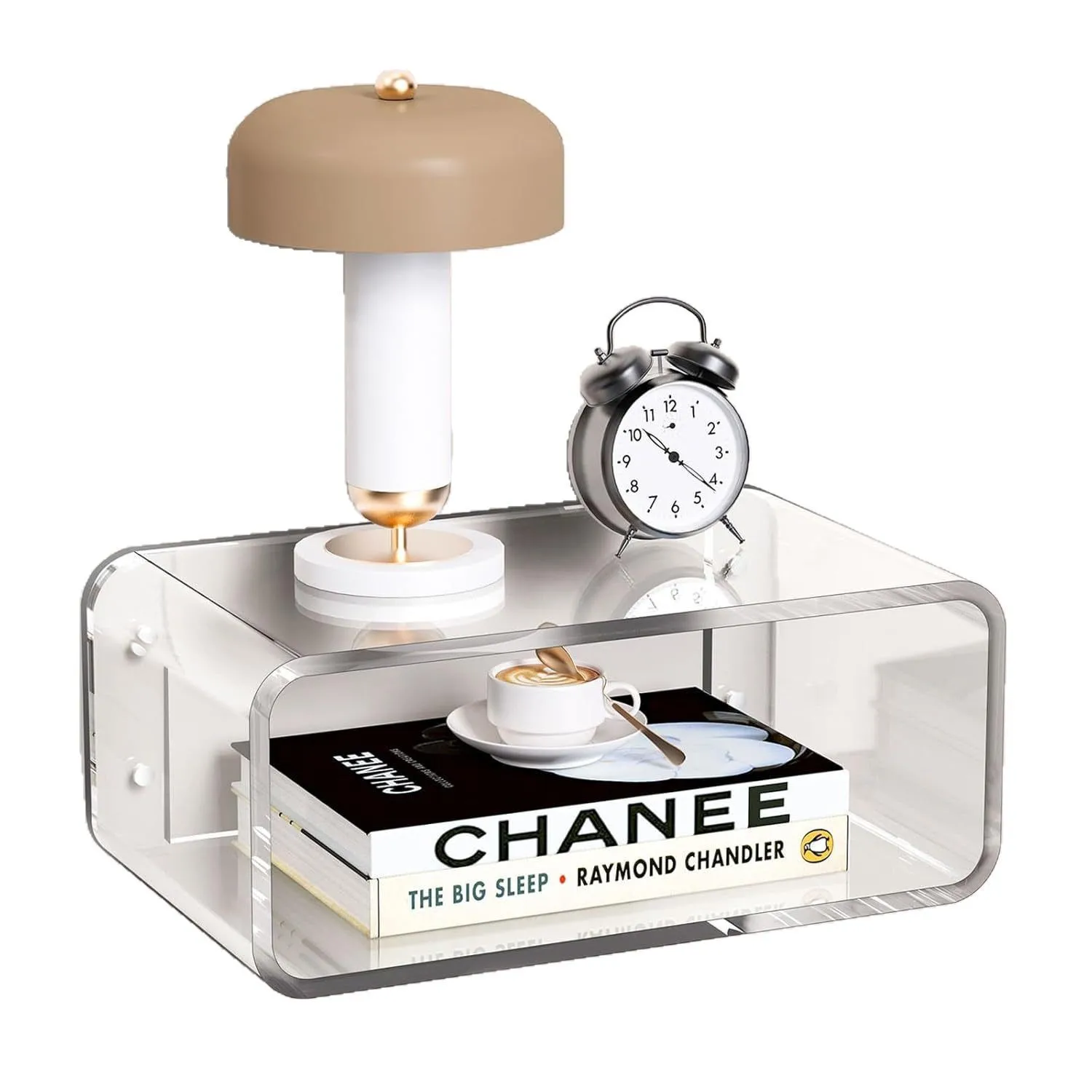 

Трансграничная новая акриловая плавающая прикроватная тумбочка, настенный усовершенствованный подвесной эффект, простой современный стиль, минималистский стиль