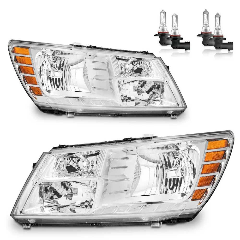 

Комплект фар для Dodge Journey 2009-2020, хромированные фары с лампами