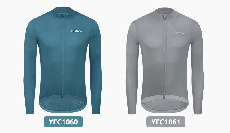 YKYW Herren winddichte wasserdichte Langarm-Radjacke YKK Doppelreißverschluss atmungsaktive MTB-Fahrradbekleidung Tops Pro Team Jersey – Detail 5