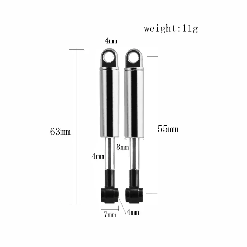 Metalen RC Auto 1/14 Voor Tamiya Trailer Truck Upgrade Schorsing Simulatie Schokdemper Diy Radiogestuurde Onderdelen Accessoires