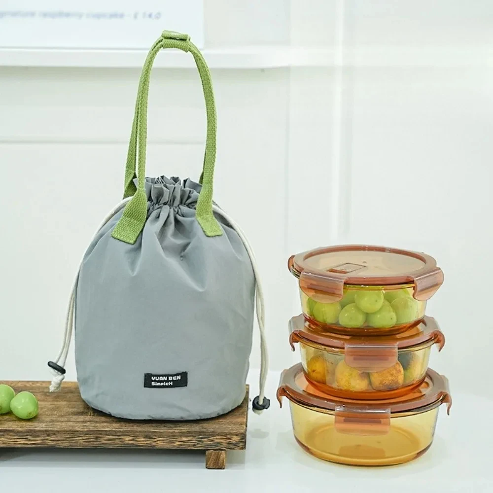 عالية الجمالية جولة أنبوبي حقيبة حفظ الطعام يده مقاوم للماء الحرارية بينتو حقيبة وجبة الناقل دائم حقيبة يد في الهواء الطلق حقيبة تخييم