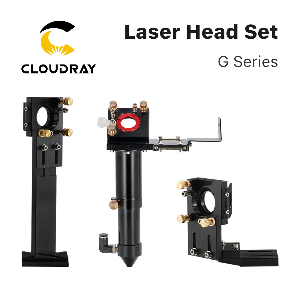 Cloudray CO2 głowica laserowa zestaw lustro średnica 30mm i średnica soczewki 25mm ogniskowa 63.5 i 101.6mm dla wysokiej mocy Co2 głowica laserowa
