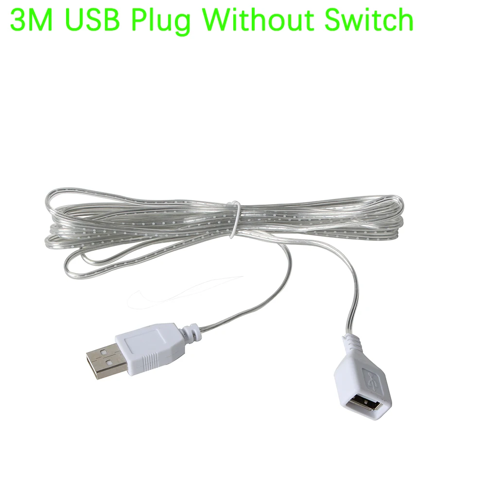 3M Extender EU/USB plug for LED String Christmas Lights Garden Home Wedding Party Decoration