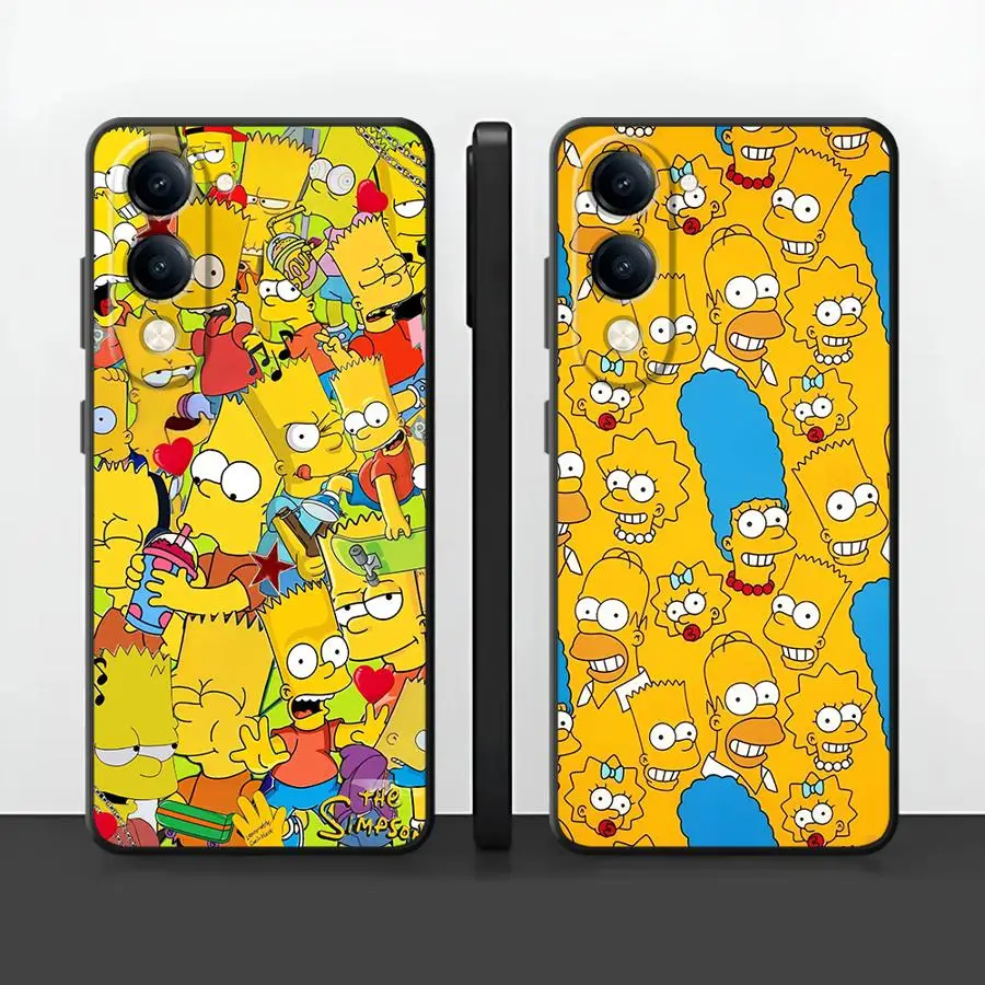 Чехол для Vivo Y22 Y27 Y20 Y21 Y33S Y35 Y31 Y36 Y19 Y16 Y17 Y02 Y11 Y30 Y12 Y15S Мягкая задняя крышка для телефона The Simpsons Yellow