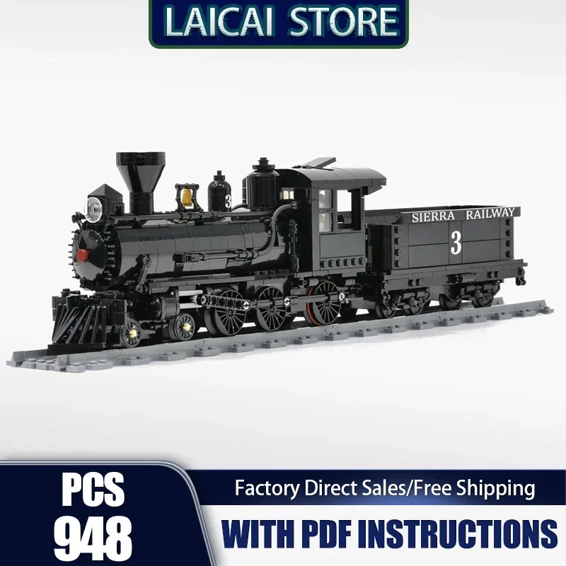 

Moc Building Bricks Railway No. 3 Locomotive Model Technology Modular Railway Train Model Blocks Gifts Christmas Toys Assembly