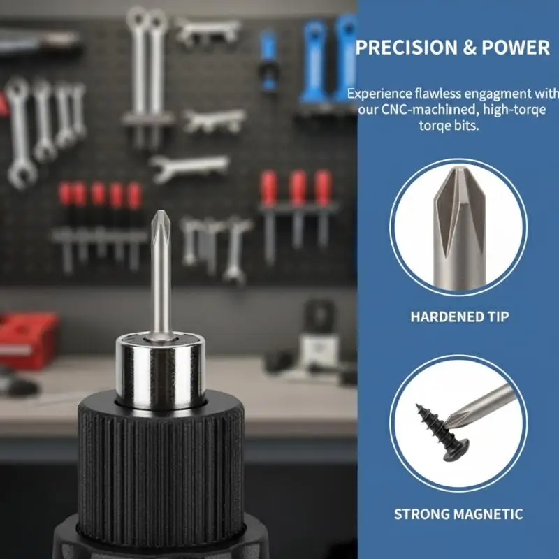 S2 Alloy 60mm Electric Screwdriver Bits Multiple Sizes High Strength for Auto and Home Improvement