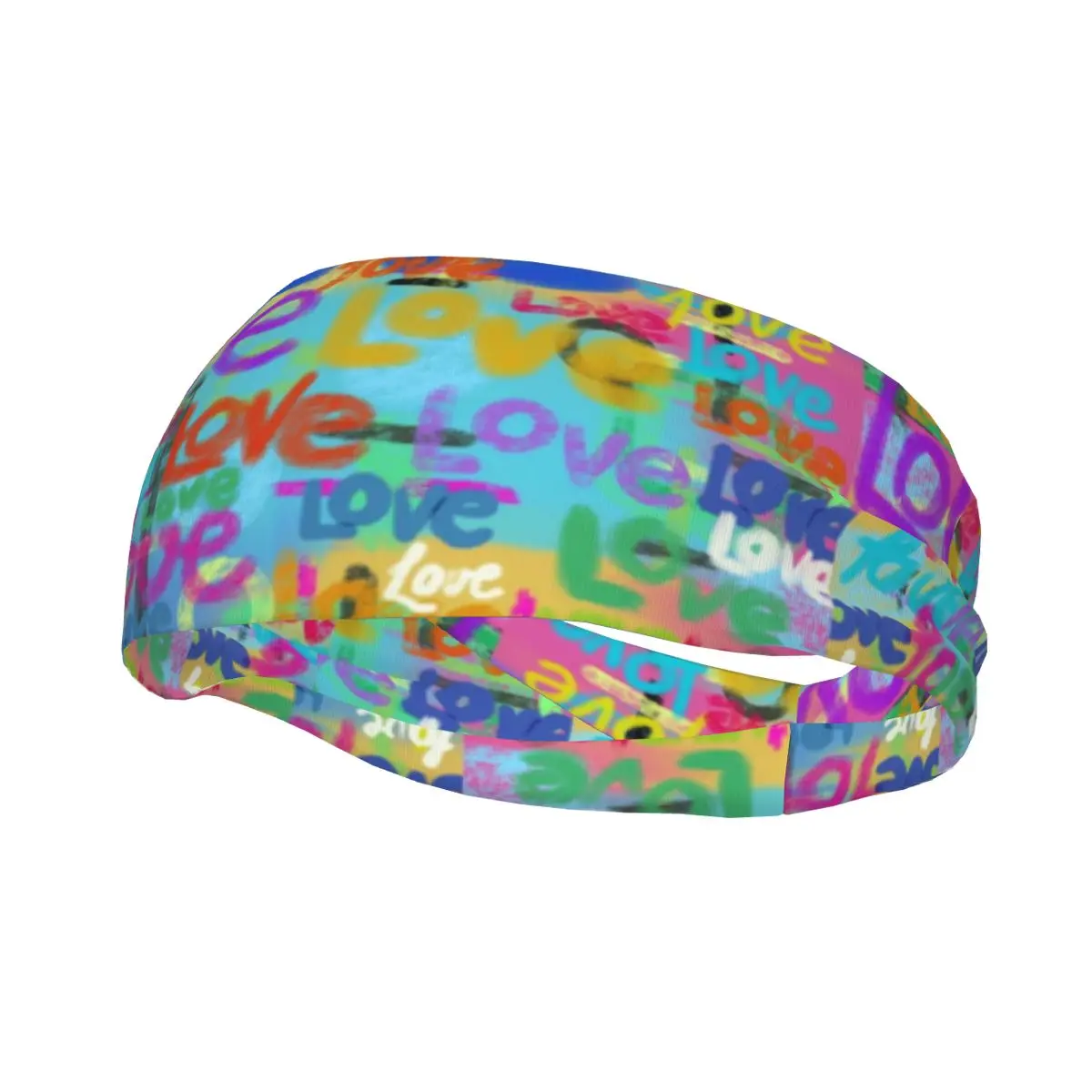 

Цифровая спортивная повязка на голову с граффити, абстрактная красочная повязка на голову Prid, ЛГБТ, повязка для волос для йоги, бега, спортивная безопасность