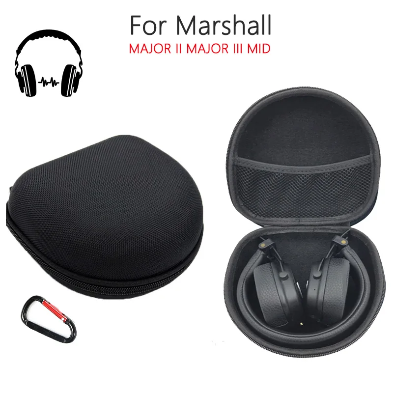Bolsa de almacenamiento EVA para auriculares Marshall Monitor MIDanc MAJOR II, bolsa de almacenamiento para accesorios Marshall Monitor MIDanc MAJOR III