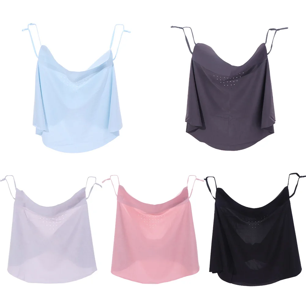 

Fashion UPF 50+ Face Sunscreen Veil Breathable Anti UV Ice Silk Face Cover Outdoor Summer Neck Wrap Cover for Male Female
