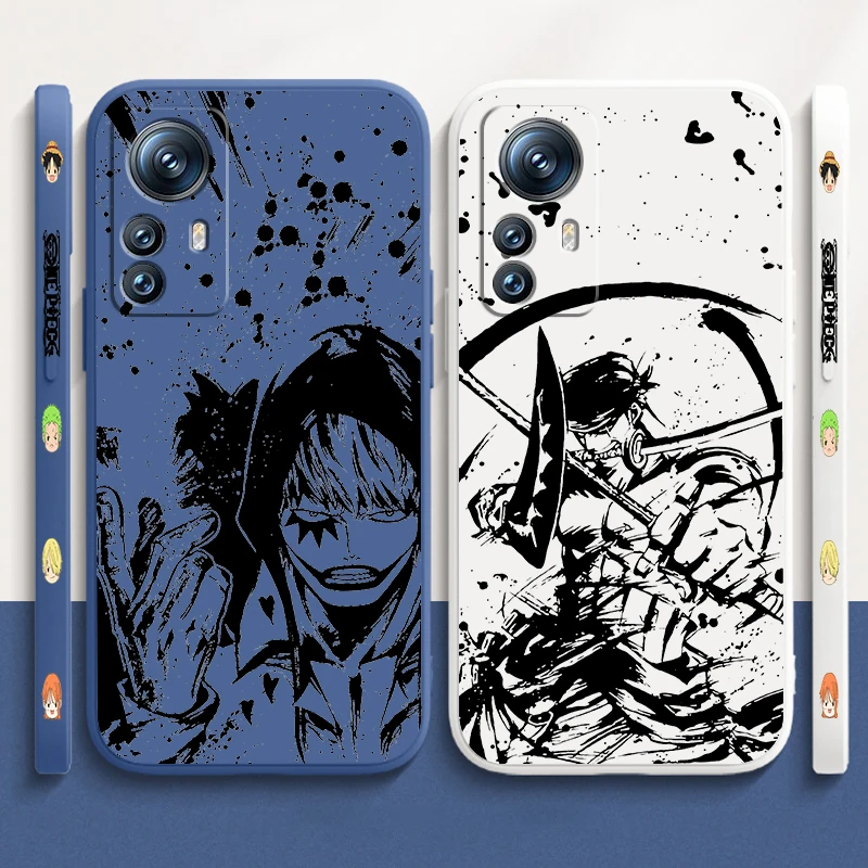 

Anime O-One Piece Fashion Cool Liquid Left Rope For Xiaomi Mi 14 13T 13 12T 12 11T 11i 11 A3 10T 10 9 Pro Lite Ultra 5G Back
