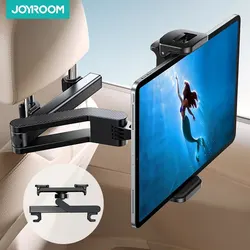 JOYROOM uchwyt na tablet na zagłówek samochodowy składane ramię przedłużające uchwyt na iPada na tylne siedzenie samochodu dla dzieci na telefony iPad 4.7-12.9 