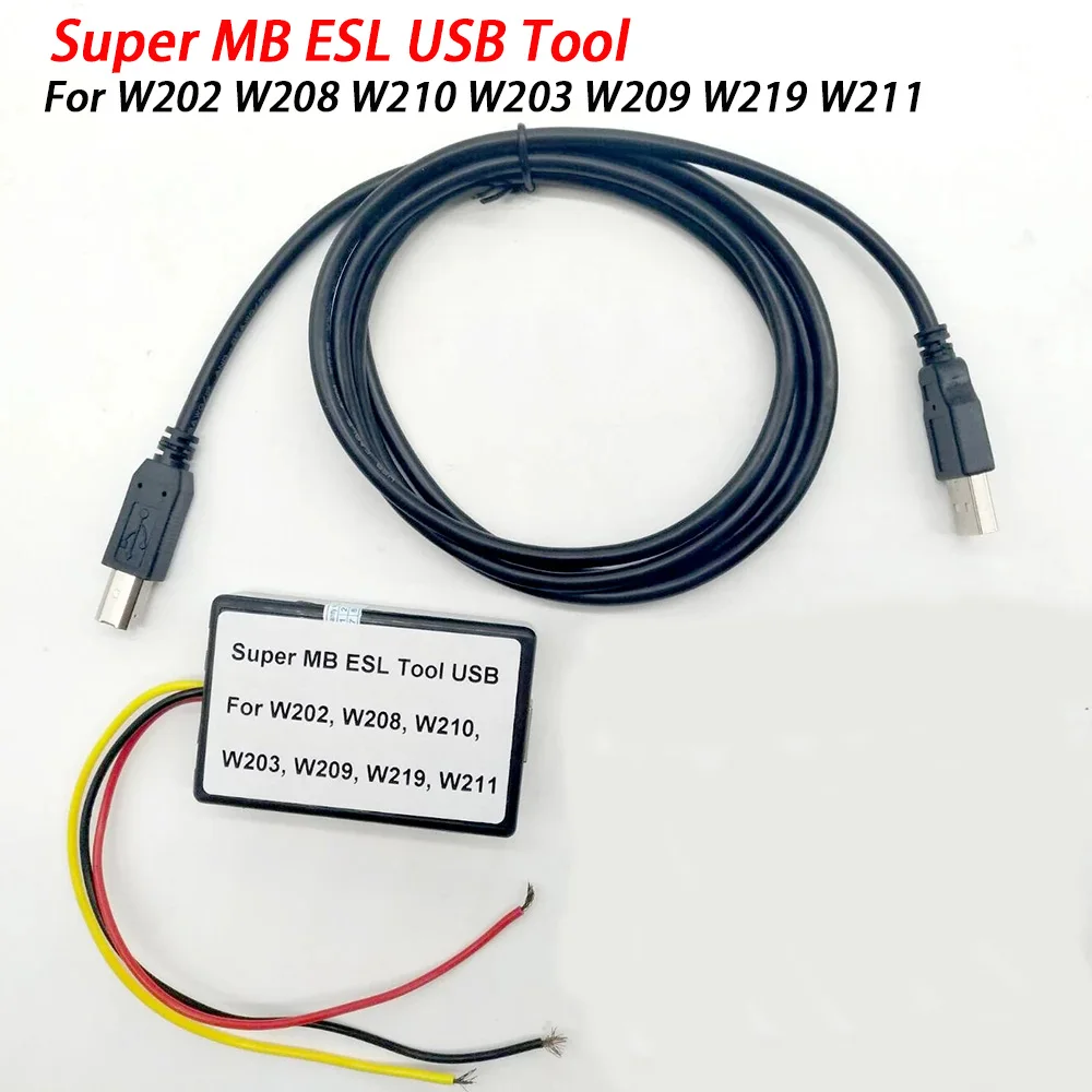 Super MB ESL USB Tool Unlock Read Programmer Works Via USB Cable Necessary Device for W202 W203 W208 W209 W210 W211 W219