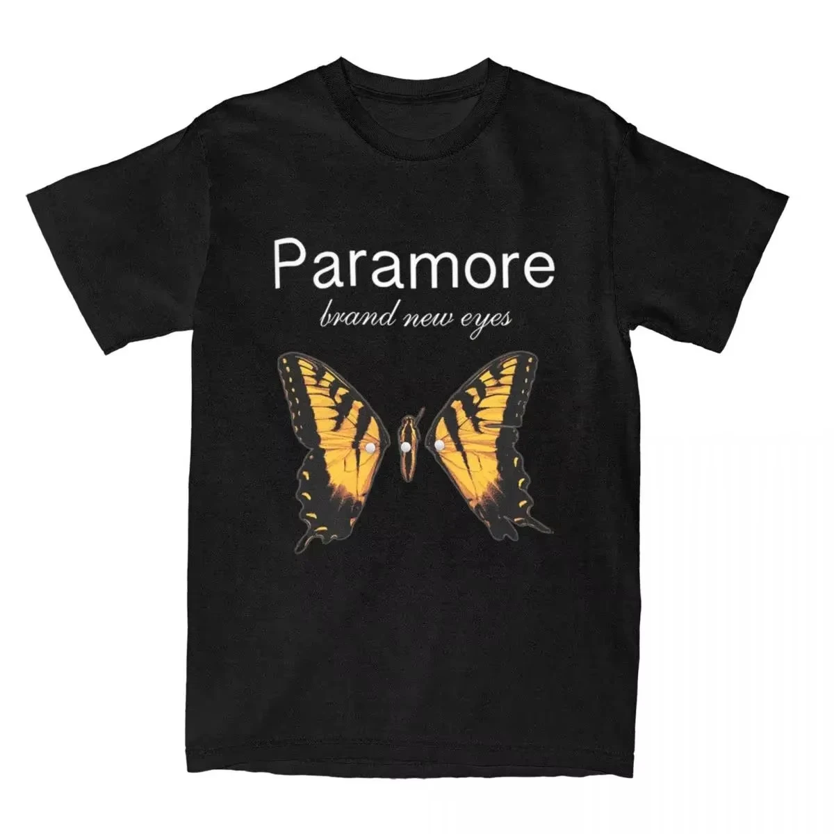 Y2K Fashion Casual T Shirts Paramore Butterfly Logo Shirt Outfits Vintage Cotton T Shirts Tee Men's Clothing Printed Cotton Top