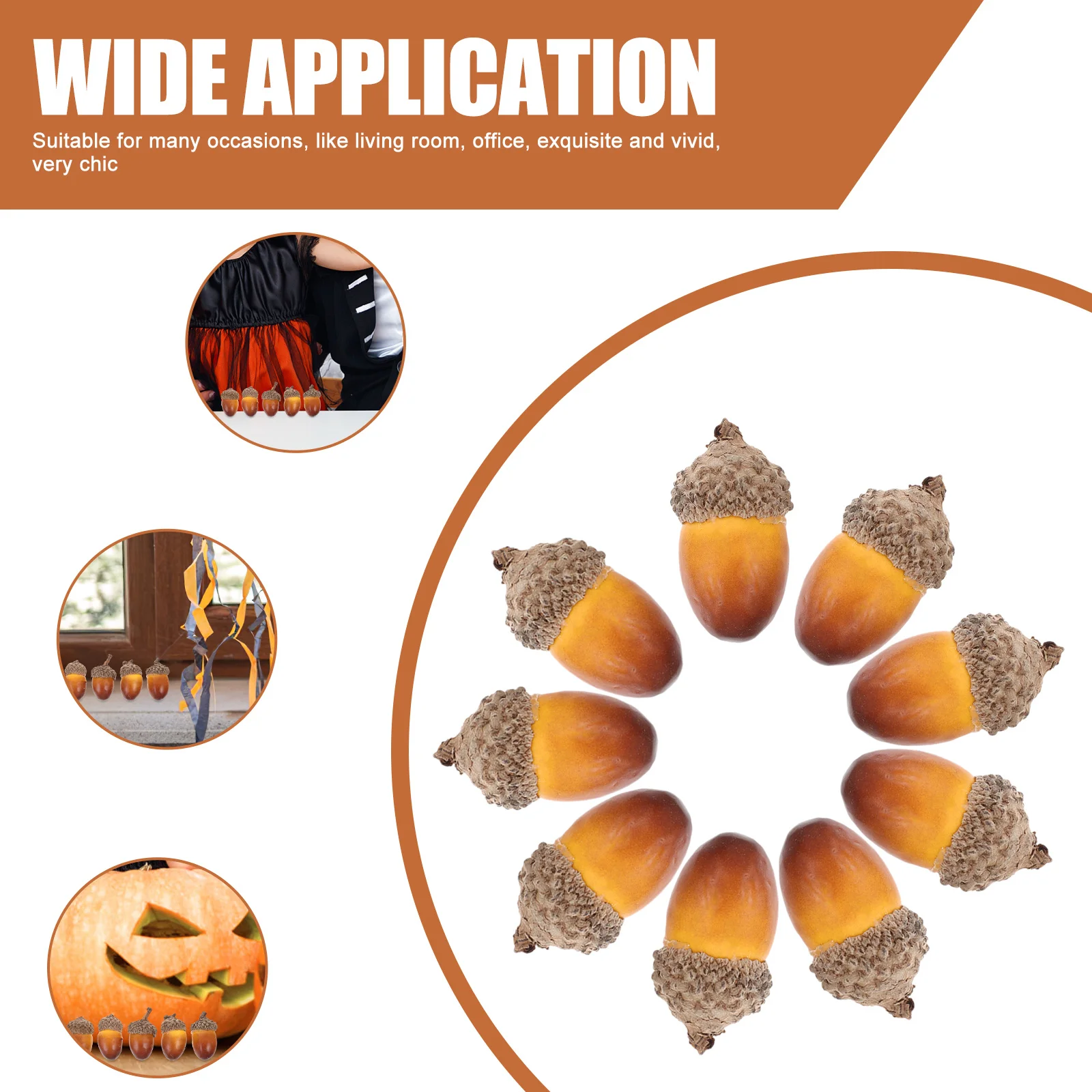 

50Pcs Reusable Acorn Ornaments DIY Acorn Adornments for Christmas Tree Decoration Christmas Decor Wreath Making Material