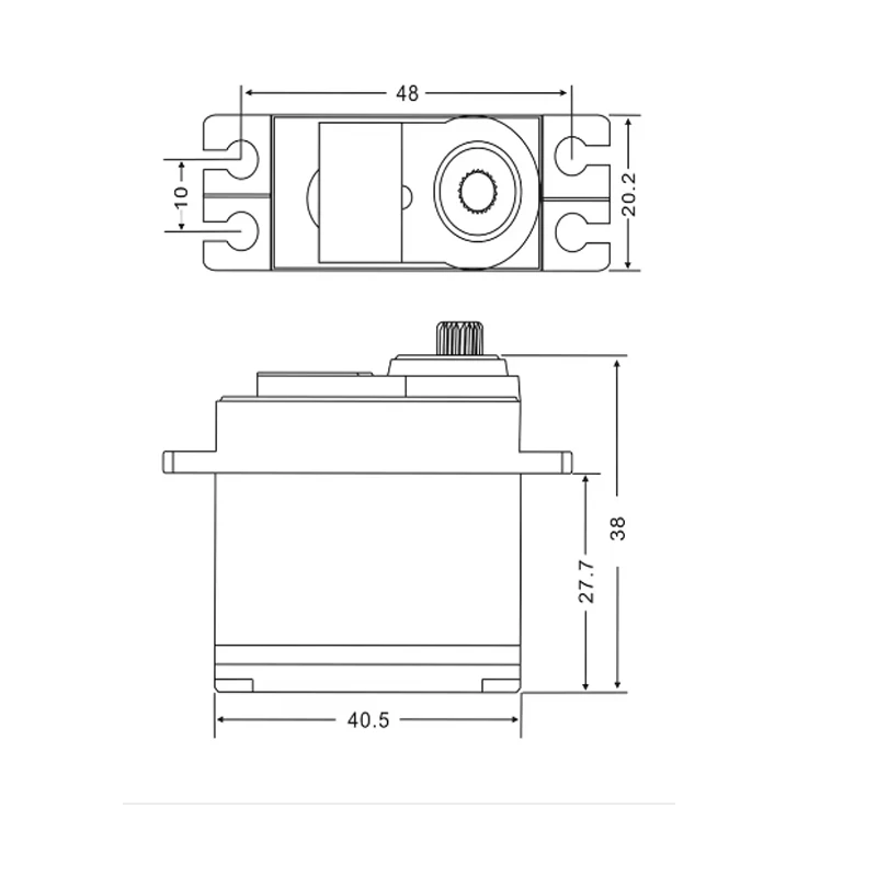 JX Servo PS-4806HB 6KG Servo padrão de alto torque para modelos RC peças de controle remoto acessórios