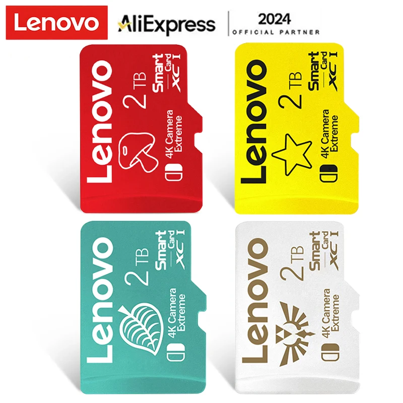 Lenovo-Carte mémoire SD d'origine pour téléphone, PC, Mac, haute capacité, irritation à grande vitesse, carte vidéo 10, 128 Go, 256 Go, 512 Go