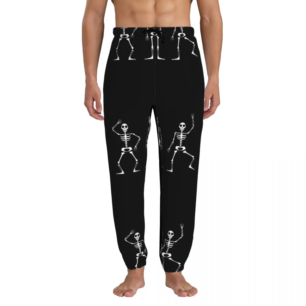 Men Pants Three Skeletons Illustration Male Trousers Fitness Sweatpants Streetwear