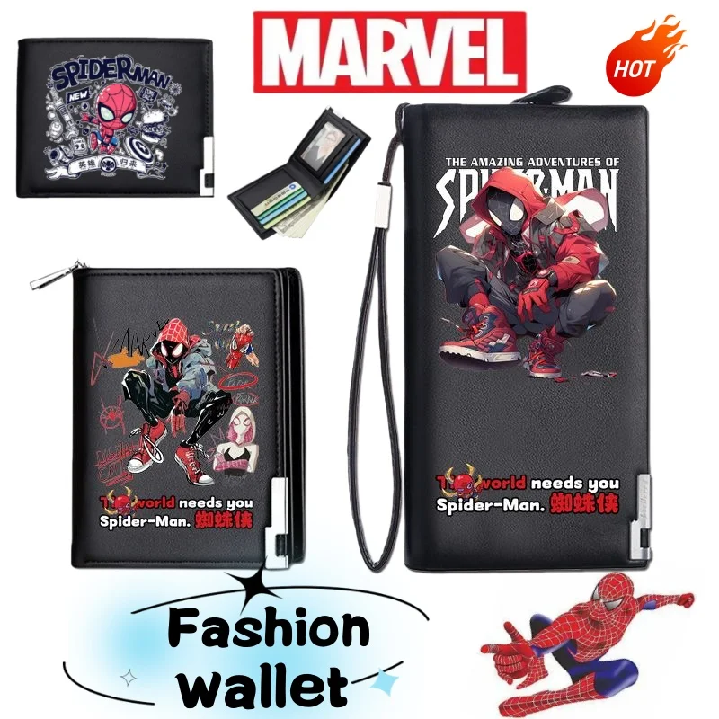 

Marvel Spiderman Wallet Cute Fashionable Personality Cartoon Creative Student Zipper Short Wallet Birthday Gift for Friends