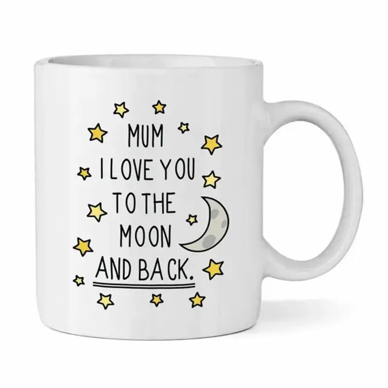 Te amo a la Luna y a la espalda Tazas de esposa, tazas de marido, parejas, regalos de San Valentín, novio, novia Drinkware