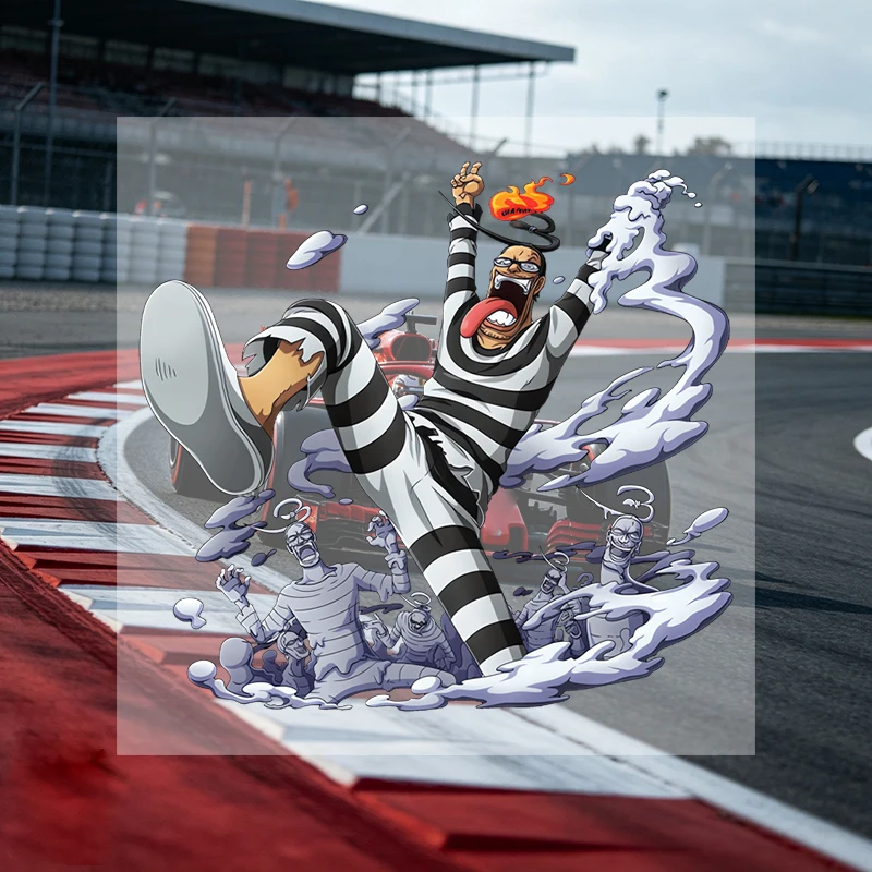 Car Stickers Cartoon Prisoner Durable No Residue Vinyl Decal Waterproof Die Cut for Trunk Auto Decor